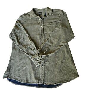 Banana Republic Mens Tall Long Sleeved Green Cotton Button Down size TXXL